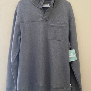 Magellan Outdoors Men’s LS Campfire Mock Pullover Castlerock Gray XL NWT